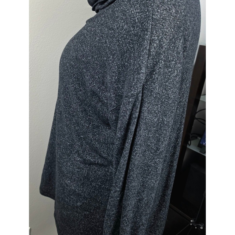 Cowl Neck Metallic Knit Sweater - Black - Picture 3 of 5